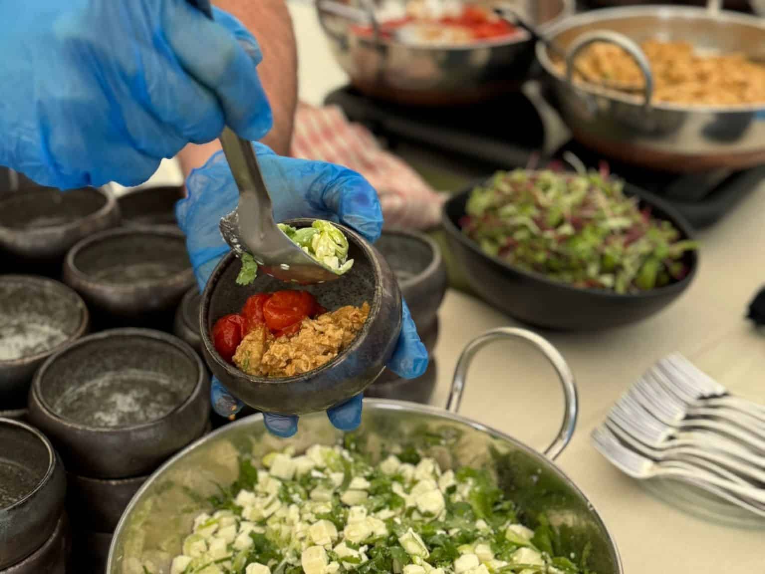 Brand launch catering breakfast in Kent by Vanilla Bean showcasing sustainable local produce.